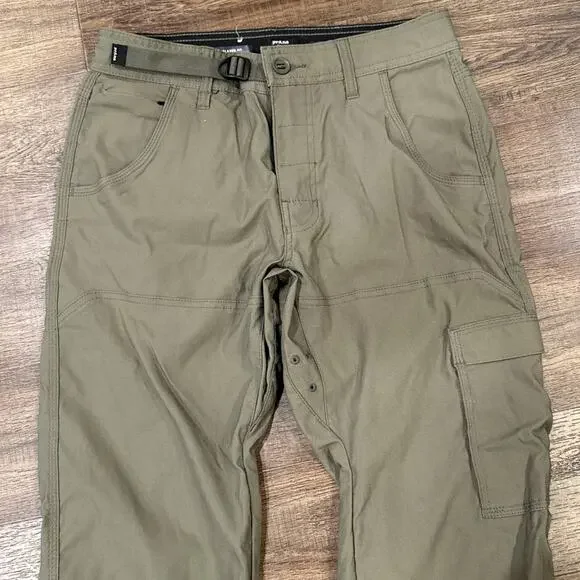 Prana Zion II Pants Mens 28x30 Green Khaki Relaxed Straight Stretch Hiking 2 - Picture 2 of 12